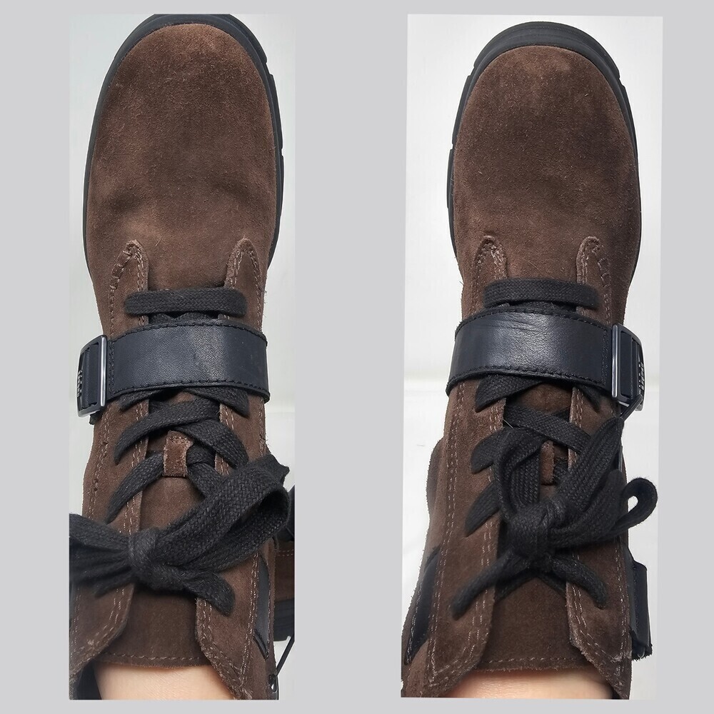 UGG Ashton Lace Up Women's Waterproof Suede & Leather Boots Burnt Cedar Size 8.5 - Picture 3 of 12